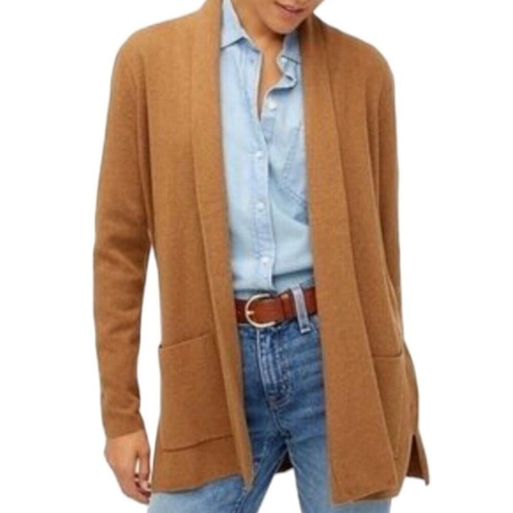 J. Crew knitted blazer sweater cardigan brown casual dark accademia women XXSP